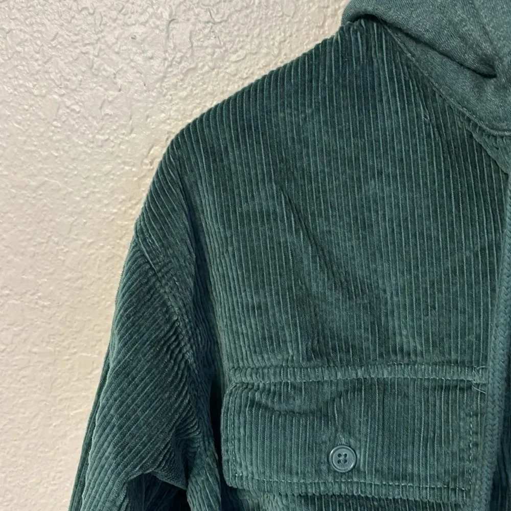 American Eagle Corduroy Crop Hoodie Small